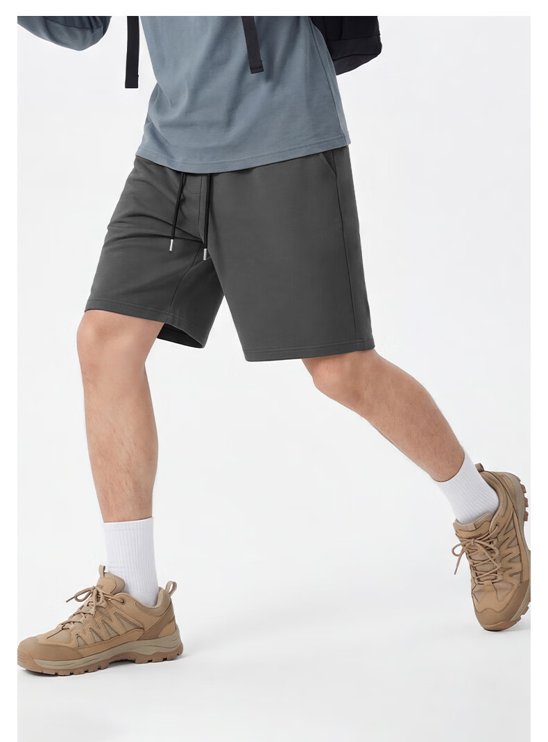 Baleno Men's Shorts, Summer Heavyweight Pure Cotton Casual Versatile Five-Point Pants, Loose-Fitting Large Size Breathable Sports Mid-Length Pants for Outdoor Wear 10
