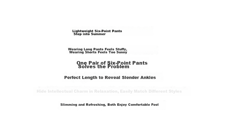 Demana [Light Workplace Style] Summer Simple Commuter Six-Point Straight Loose Versatile Petite Women's Casual Pants 6