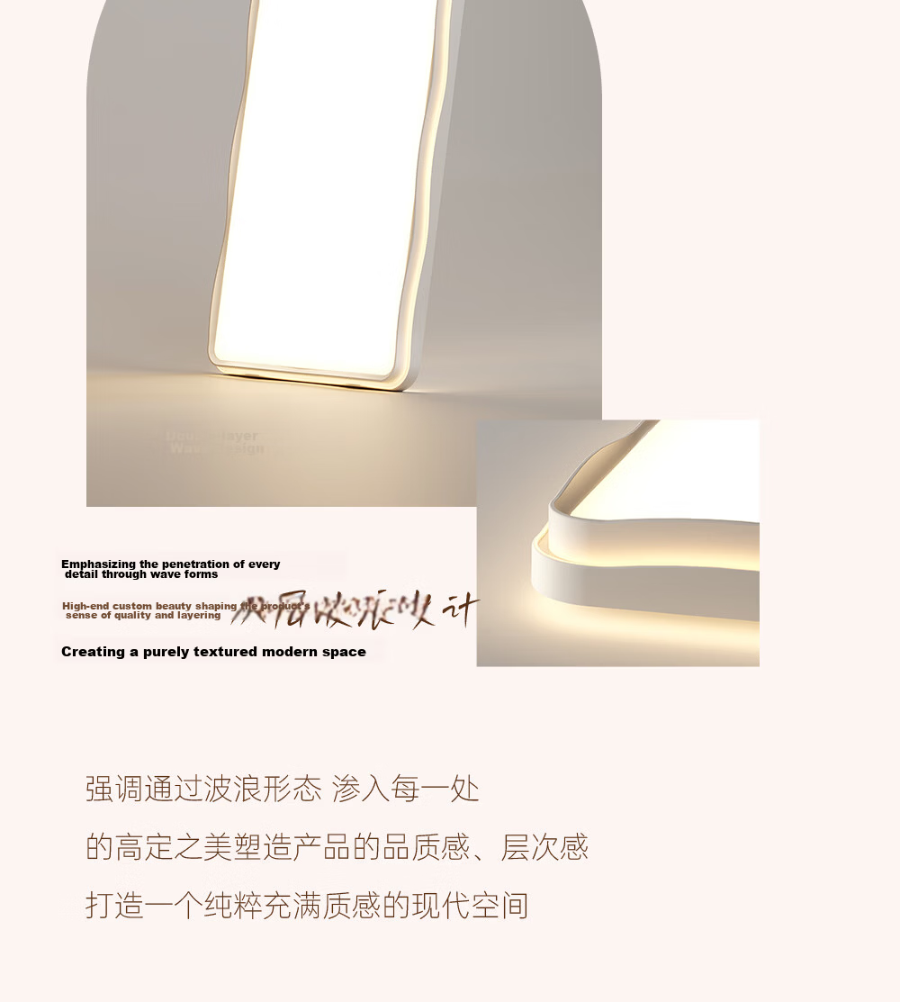 GUJIA LED Ceiling Light, Simple Cream Style, for Living Room And Bedroom, Eye Protection, Puri Light Source, Round-Shaped - Three Colors [Installation Included] 5