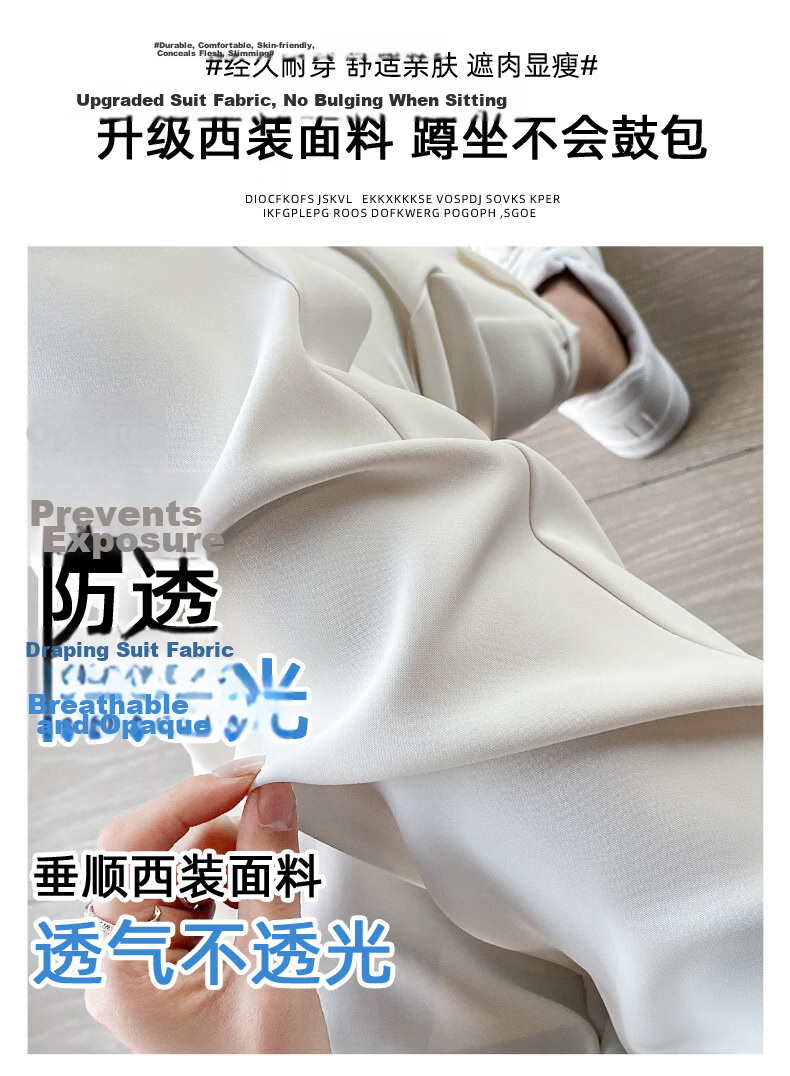 Langsha Women's Summer 2026 New Elastic High-Waist Petite Nine-Point Harem Suit Cigarette Pants Casual Commuter Trousers 5
