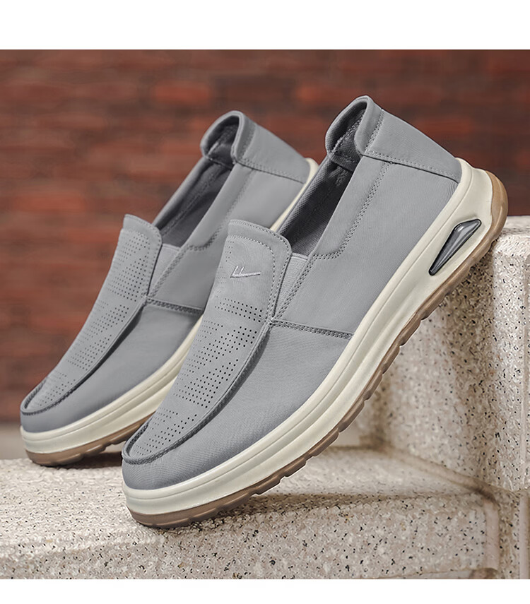 Warrior Official Slip-On Men's Shoes Summer 2026 New Breathable Mesh Dad Old Beijing Cloth Shoes Khaki Size 39 13
