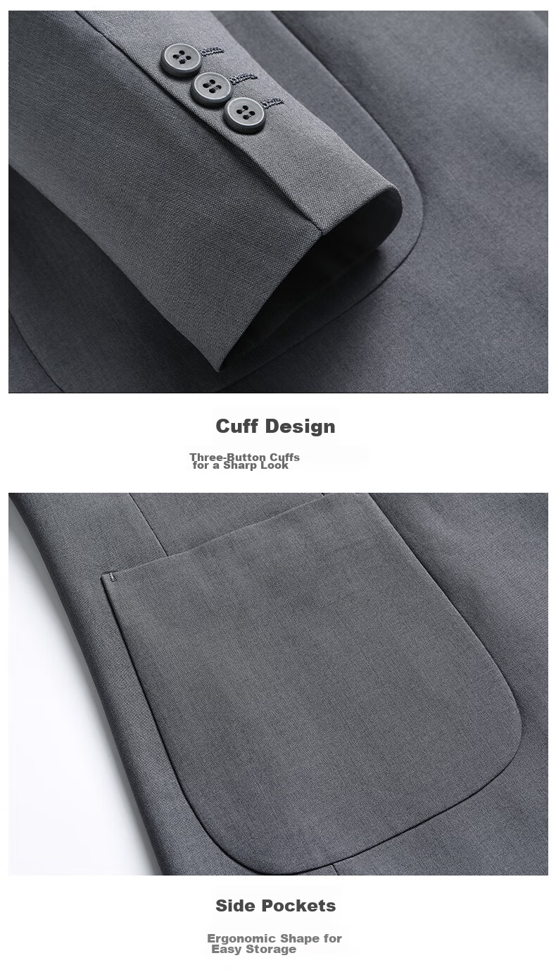 SHANSHAN Men's Spring Casual Simple Versatile Business Fashion Suit Jacket Professional Commuter Blazer Single-Breasted 26