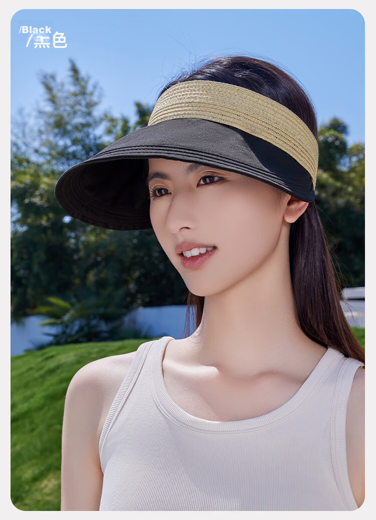 Romon Women's Sun Protection Hat UV Protection Wide Brim Face Cover Cycling Outdoor Open Top Sun Hat 14