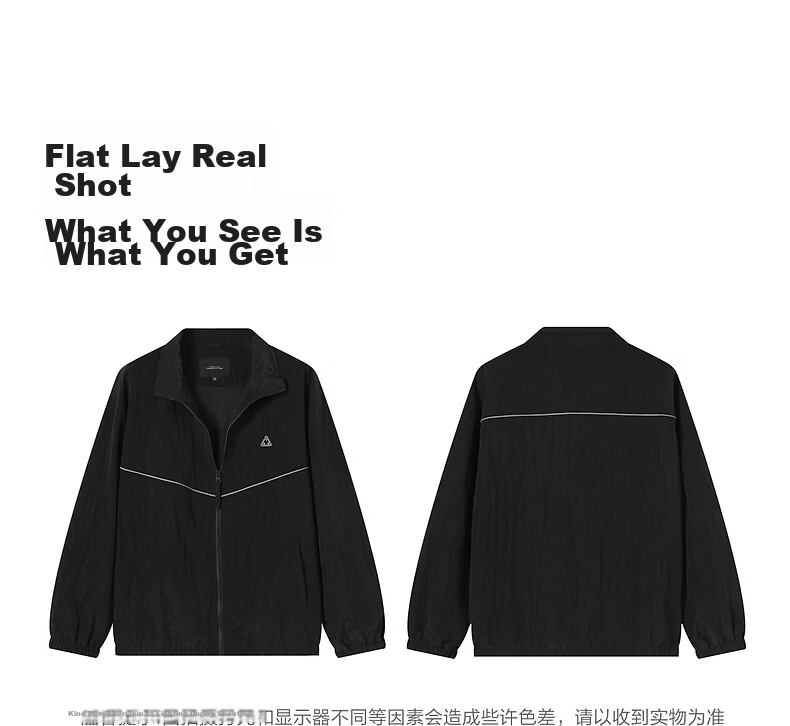 TonLion 2026 Spring New Men's Jacket Cardigan Stand Collar Casual High-End Black Outdoor Sports Style 2