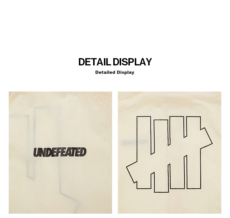 UNDEFEATED Five Stripes Official Spring New Hollow Pattern ICON Casual Jacket Off-White M 9