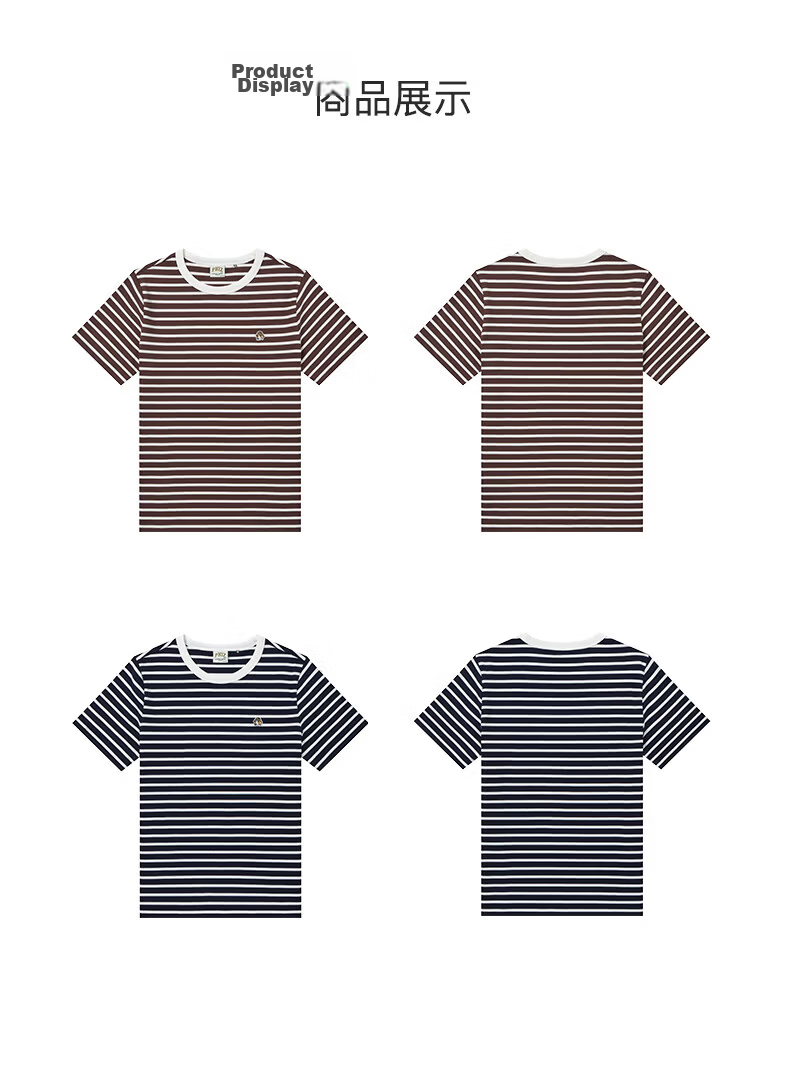 HAZZYS Women's Summer Short Sleeve PHIZ Series Striped Loose Fit Crew Neck T-Shirt ASTSE0DBX57 6