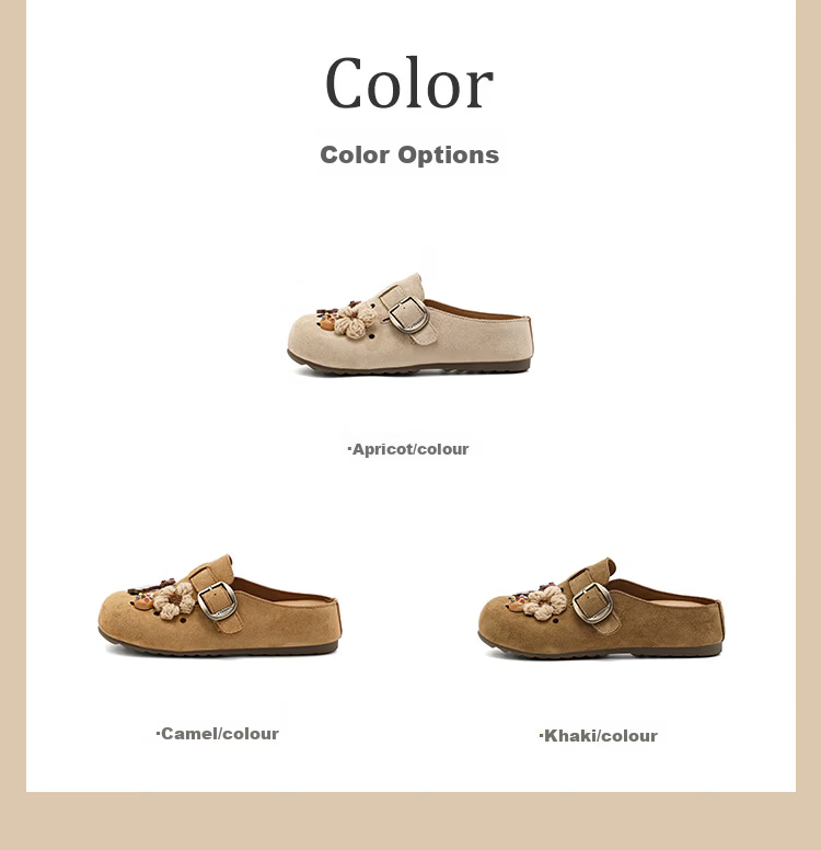 La Chapelle Women's Cartoon Birkenstock Style Summer Breathable Soft Sole Slip-On Sandals HP822 Apricot Size 39 4