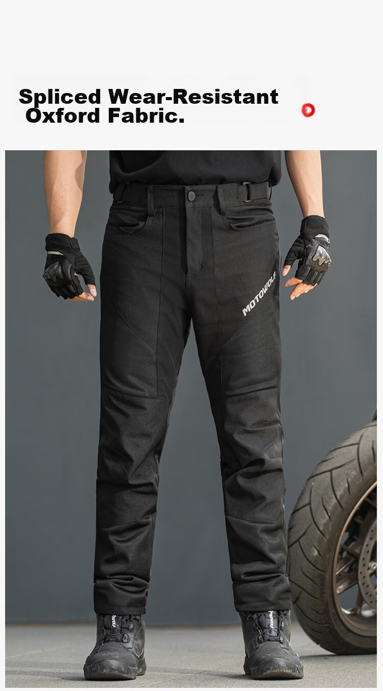 MOTOWOLF Motorcycle Riding Pants Professional Riding Gear Breathable CE Level Protective Motorcycle Casual Pants Summer Unisex 5
