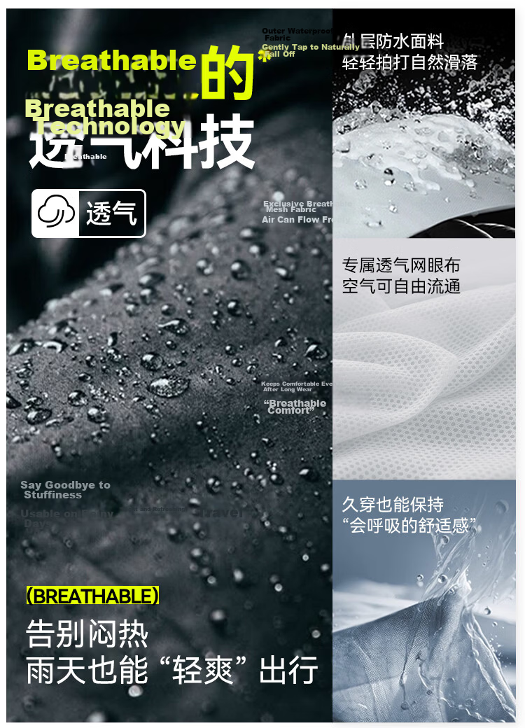 TKNE Electric Motorcycle Raincoat Delivery Rider Two-Piece Waterproof Rain Poncho Motorbike Anti-Rain Suit Green S 10