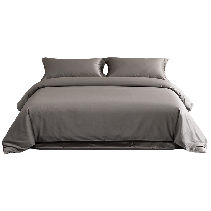 MIDO HOUSE Bedding Set, 400 Thread Count Cotton, All-Season Use, Class A, Suitable for Bare Sleeping, Pure Cotton Bed Sheet Style Duvet Cover, 200*230cm, Cloud Gray