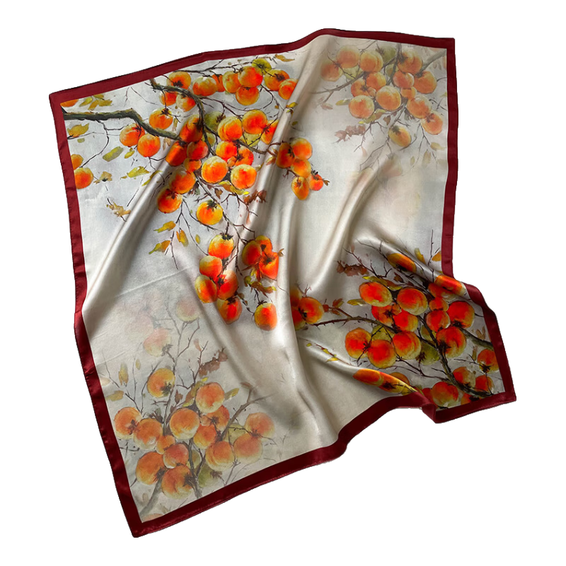 Hangsilu Silk Scarf for Women, Square Scarf, Lightweight Mulberry Silk Neck Scarf, Birthday And Holiday Gift for Mom, Teacher, Or Friends