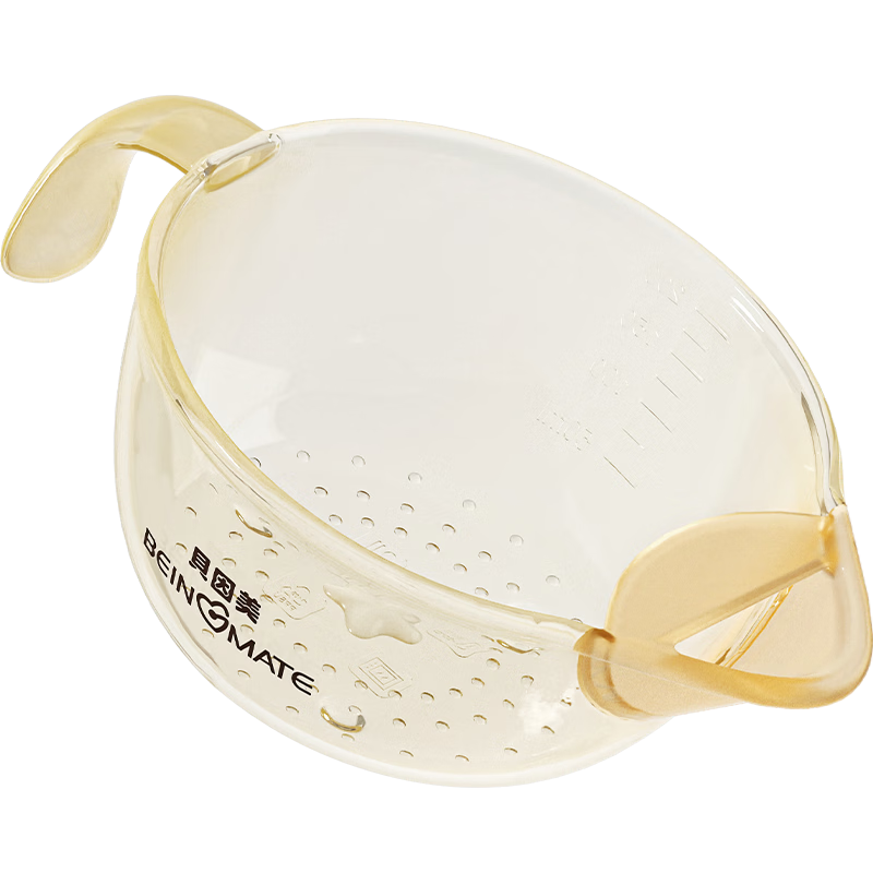 Beingmate Infant PPSU Feeding Bowl with Measurement Scale Newborn Water and Milk Feeding Anti-Choking Baby Rice Cereal Feeding Utensil