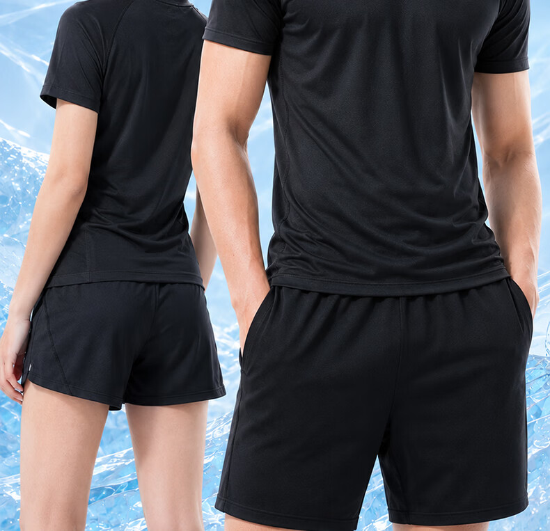 LI-NING Short Sleeve T-Shirt Unisex Sports Summer Quick-Dry Breathable Casual Loose Fit Crew Neck Running Yoga Top Black 2XL 2