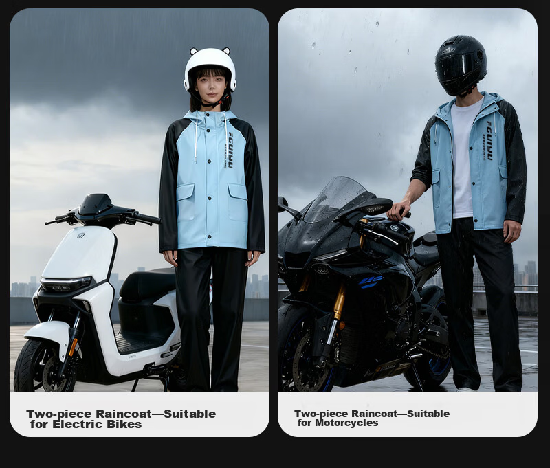 Sunra Split-Type Riding Raincoat Motorcycle Electric Vehicle Rider Full-Body Heavy Rain Split Riding Suit 13
