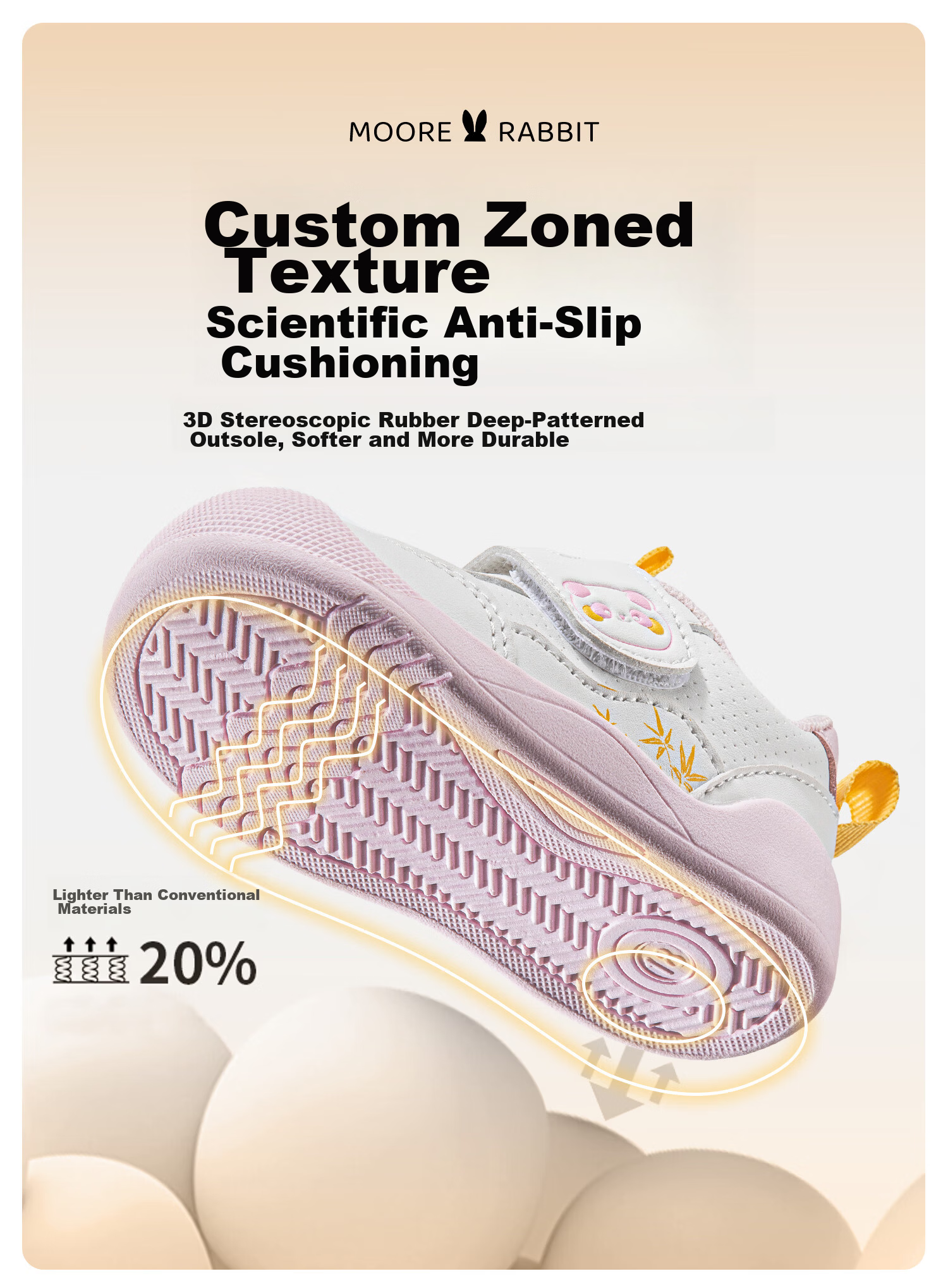 More Rabbit Kids Summer New Soft Sole White Shoes Toddler Boys Stable Shoes Girls Cartoon Anti-Kick Indoor Shoes 8