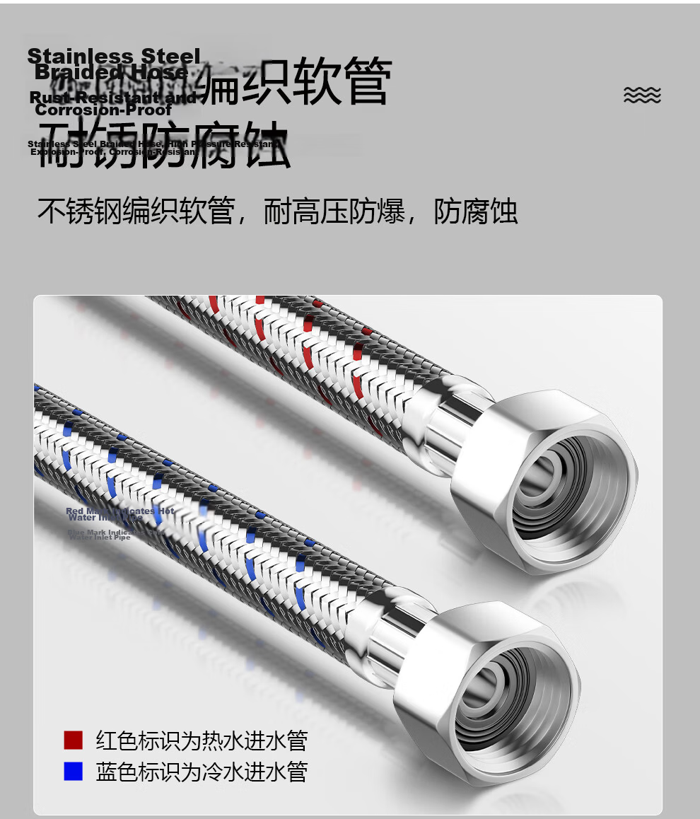 Larsd Kitchen Faucet Rotatable Sink Faucet Dual Temperature Hot and Cold Water Tap for Washing Basin F085 21