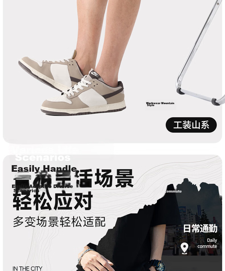 MINISO Paratrooper Cargo Shorts Men Summer Trendy American Style Five-Point Pants Ice Silk Cooling Men's Loose Shorts Z Dark Gray L 11