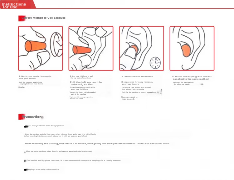 3M Bullet-Shaped Earplugs Noise-Reducing Sleep Earplugs Industrial Soundproof Earplugs 200 Pairs/Box 1100 1 Box 3