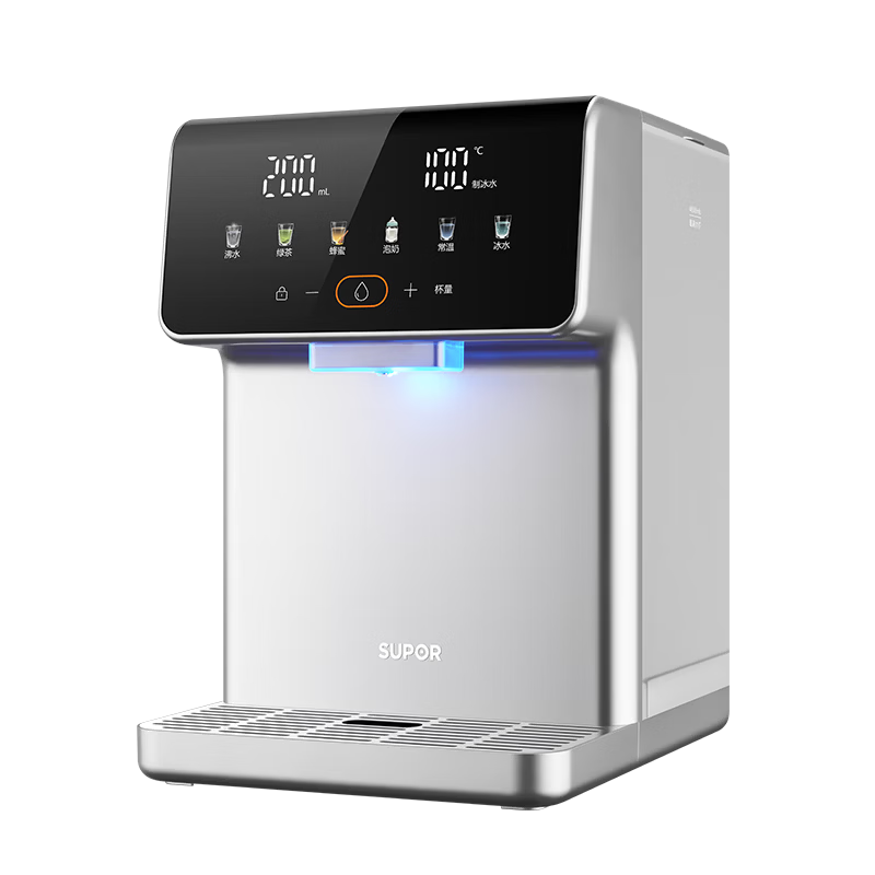 SUPOR Instant Hot Water Dispenser, 4L Large Capacity, Desktop Water Jug for Home Use, Direct Drinking Machine with Cooling And Heating Functions, All-In Device, Strontium-Rich Mineralized Milk Maker And Thermos Cup, SW-JR40T08PRO