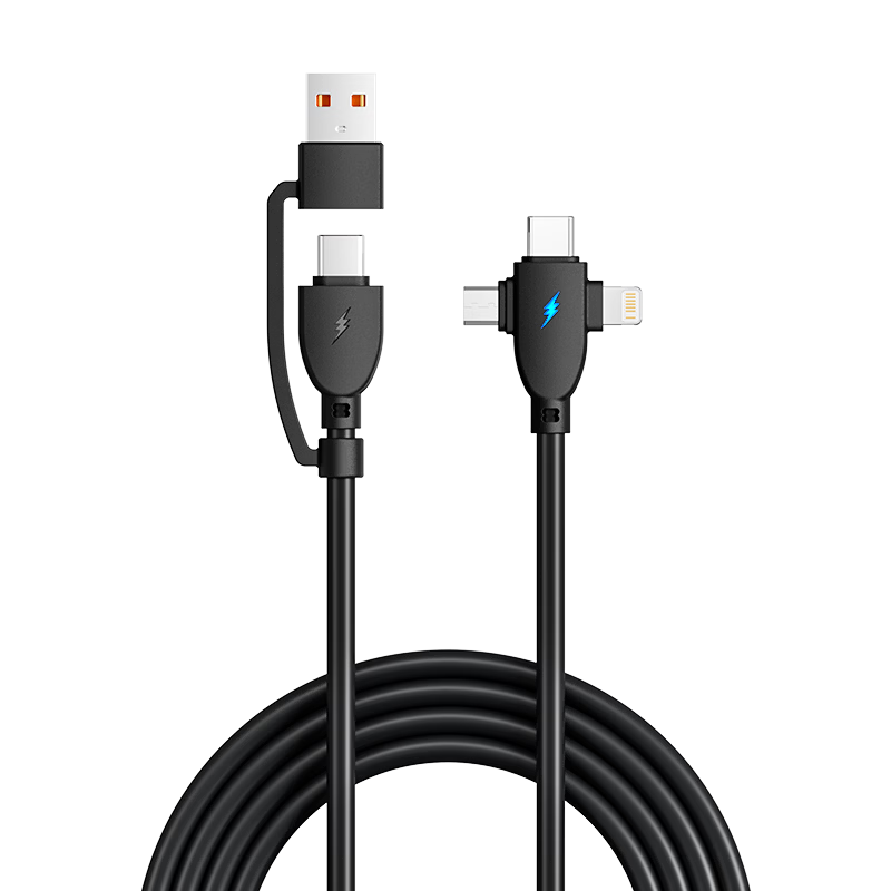 Beimo 5-in-1 240W Fast Charging Type-C Data Cable Compatible with CarPlay for iPhone 17 Pro Max, iPhone 16, Huawei, Xiaomi, Vivo Phones, 2m