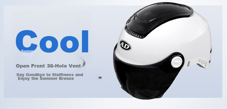 AD New National Standard Class A 3C Certified Electric Vehicle Helmet Unisex Summer Sun Protection Dual Lens Zero-Feeling Sunroof Electric Bike Safety Helmet Men's Four-Season Universal Motorcycle Hal 9