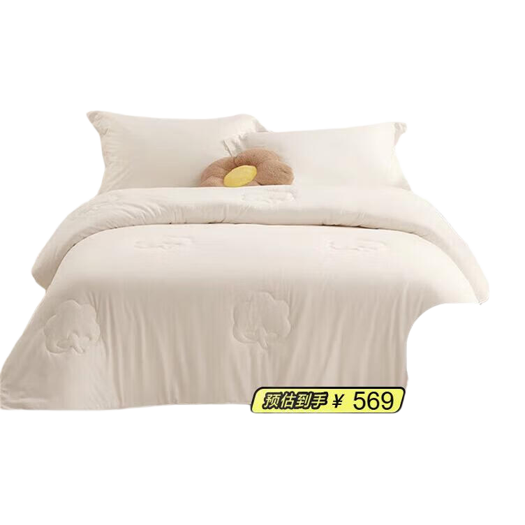 Luolaikids Cotton Quilt Filling, Infant Class A Antibacterial Pure Cotton Knitted All-Season Comforter, 200*230