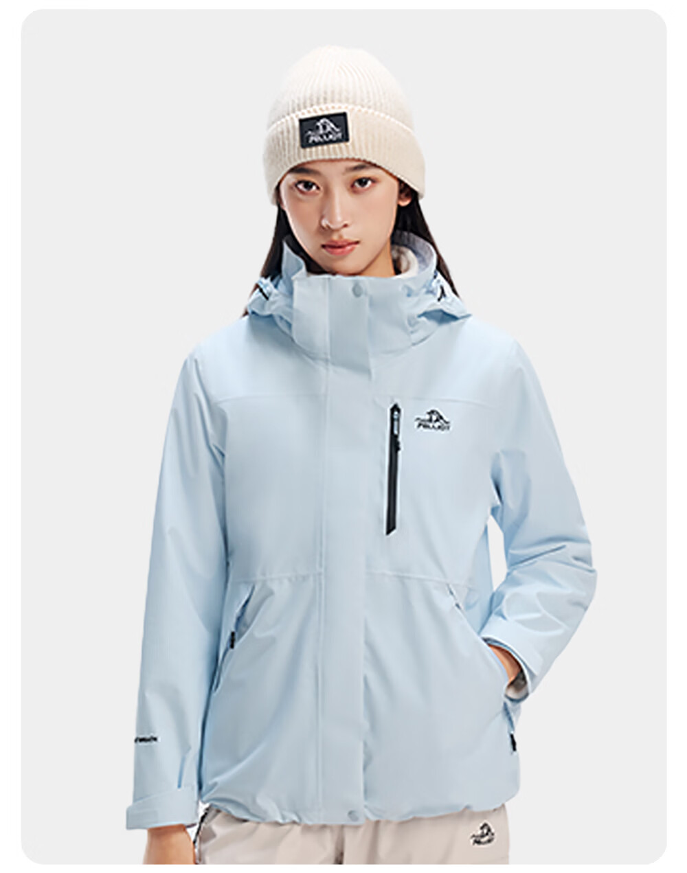 Pelliot Zhao Lusi Same Style Shan Ye Classic 2.0 Three-In Jacket, Autumn And Winter Women's Waterproof Coat, 12340106, White, Size L 33
