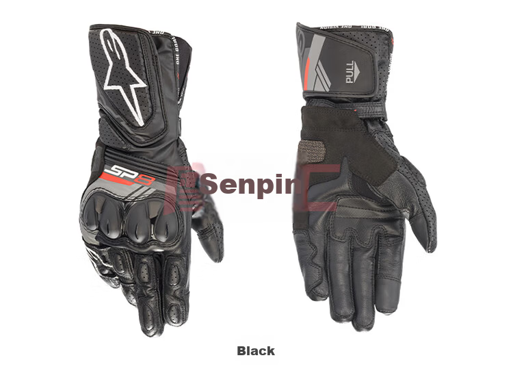 Alpinestars SP-8 V3 A-Star Motorcycle Gloves Racing Road Crash-Resistant Rider Leather Gloves Black White Bright Red XXL 12