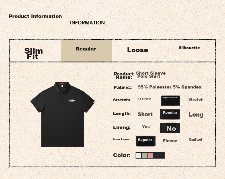 Dickies Men's Short Sleeve Polo Shirt Summer New Student Couple Casual Versatile Trendy T-Shirt Off-White S 2