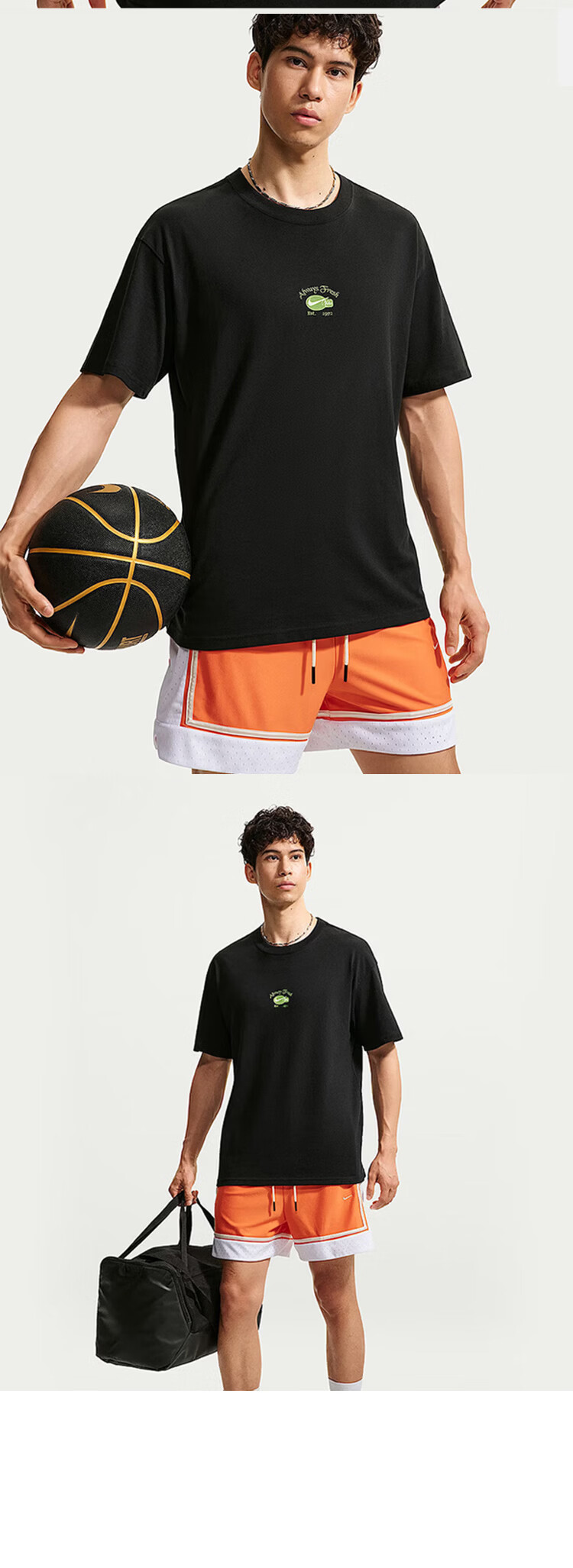 Nike Men's Sports T-Shirt Simple Fashion Versatile Basketball Series Short Sleeve IM5057-010 Black L 3