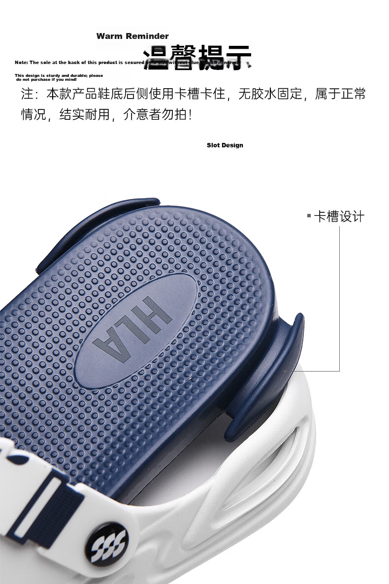 HLA Men's Summer Fashion Outdoor Dual-Wear Sandals HAALXM2FBK050 Gray Size 41 15