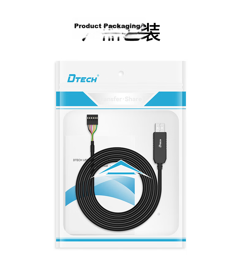 DT-6553 Dite USB to TTL Cable USB to Serial Module Download Cable 4P Upgrade Board Flashing Cable 3.3V Level Output 1.8m 10