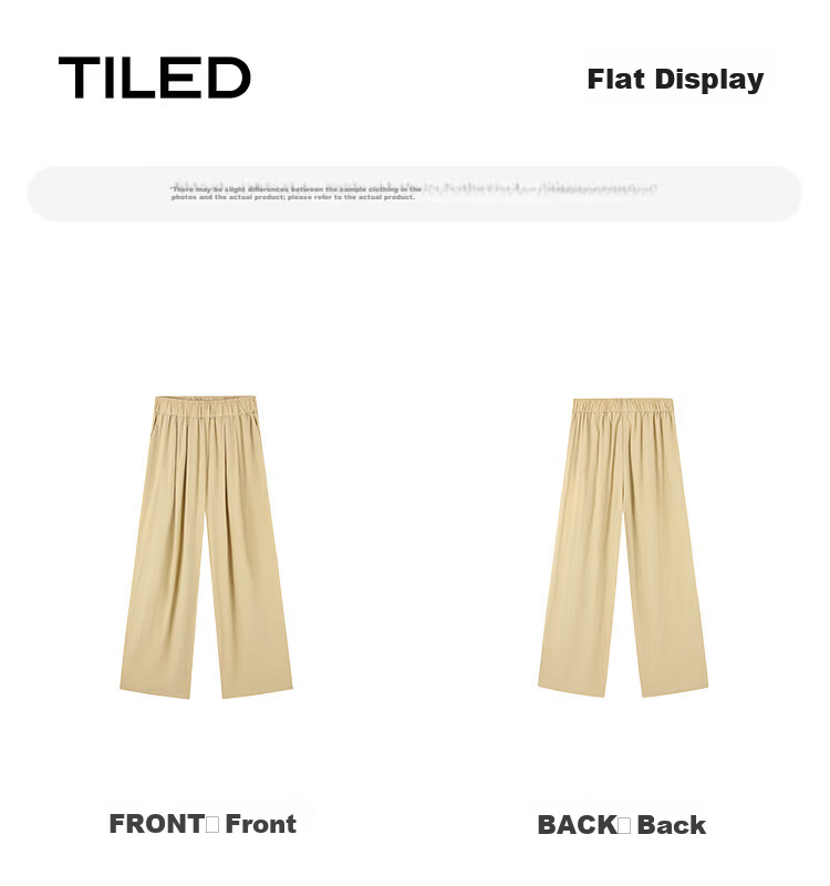 Demana Pleated Casual Pants Summer Loose Comfortable Elastic Waist Wide-Leg Long Pants for Women 27