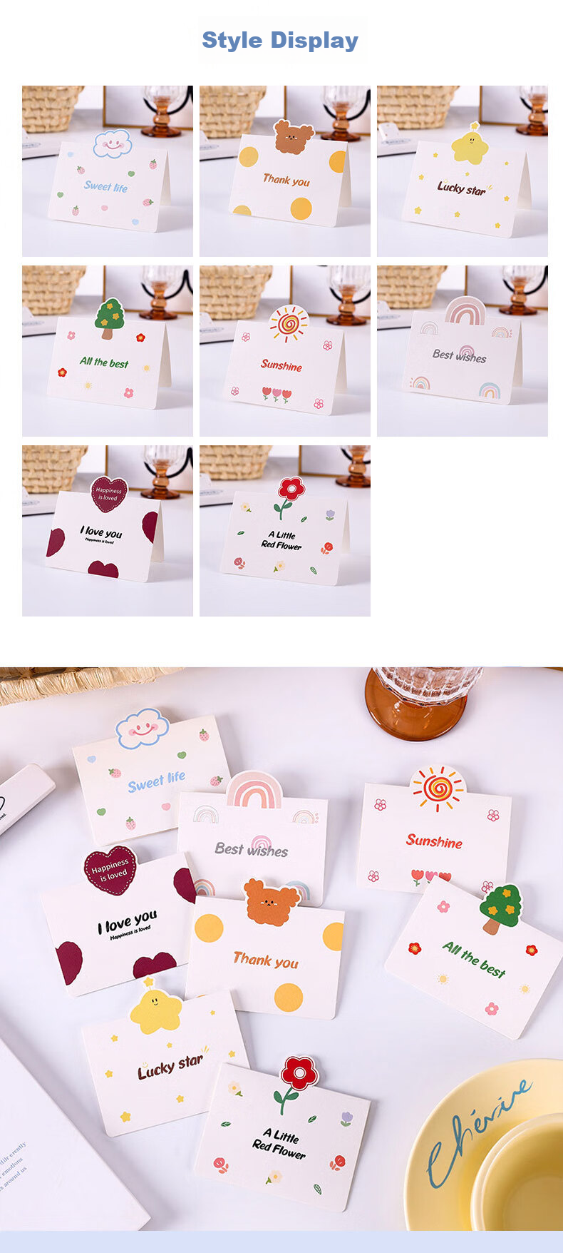 Shiluode Graduation Greeting Cards Cartoon Creative Inspirational Cards Birthday Gift Decoration Small Cards Flower Shop Baking Gift Cards 20 Pieces 2