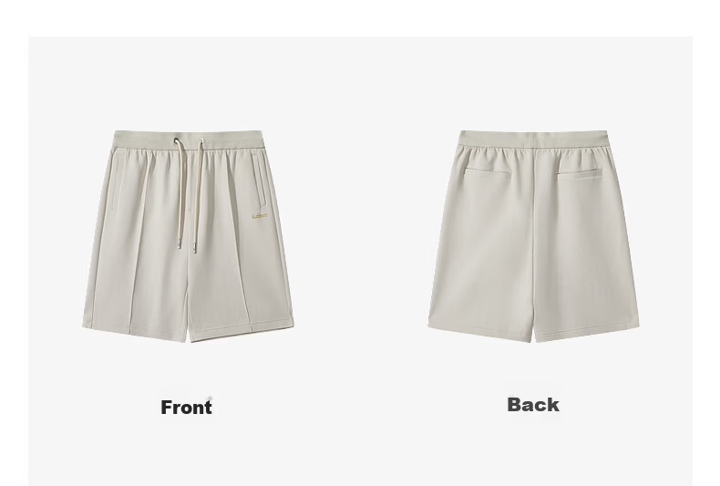 CABBEEN 260G Air Layer Basic Versatile Gold High-Frequency Logo Print Breathable Shorts Summer 2026 19