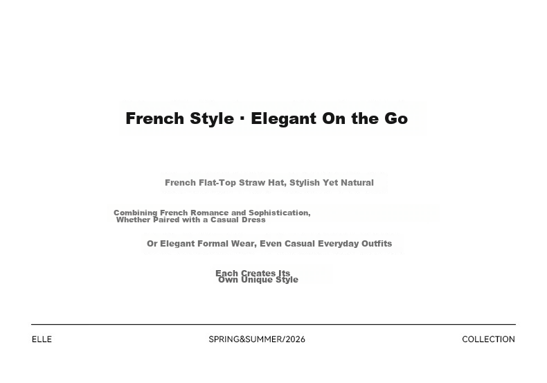 ELLE Women's French Elegant Straw Sun Hat UV Protection Beach Hat Slim Face 3