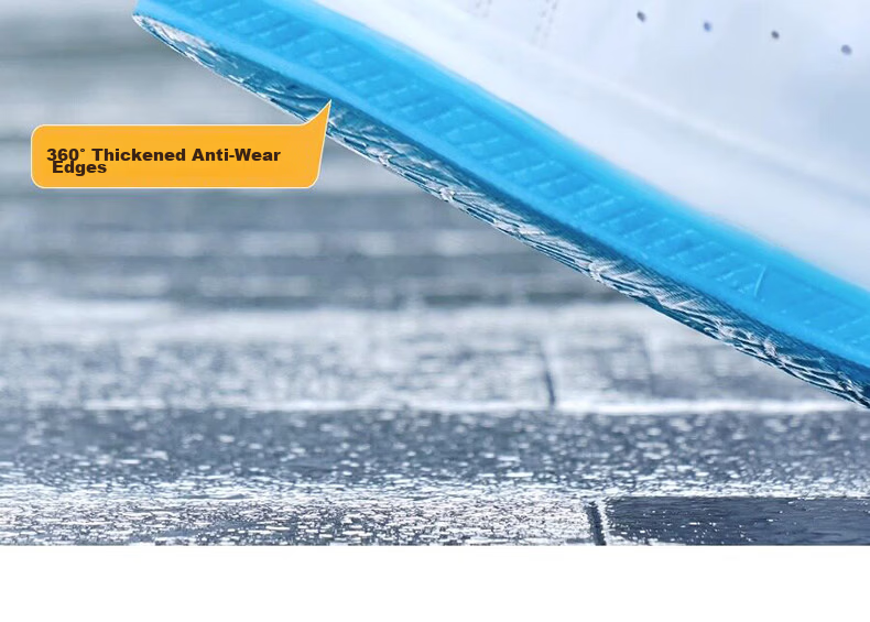 BWNK Thickened Non-Slip Sole + Double Waterproof + Adjustable Elastic Opening + Large Opening Easy Wear Blue 2XL 10