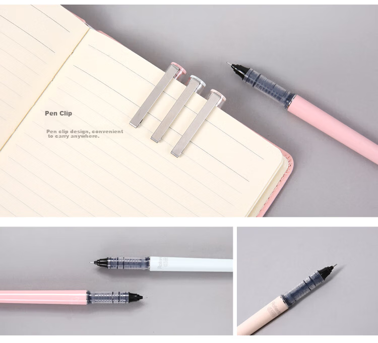 M&G 0.5mm Black Gel Pen Needle Tip Signature Pen Nude Control Series ARP41802A 6-Pack 6