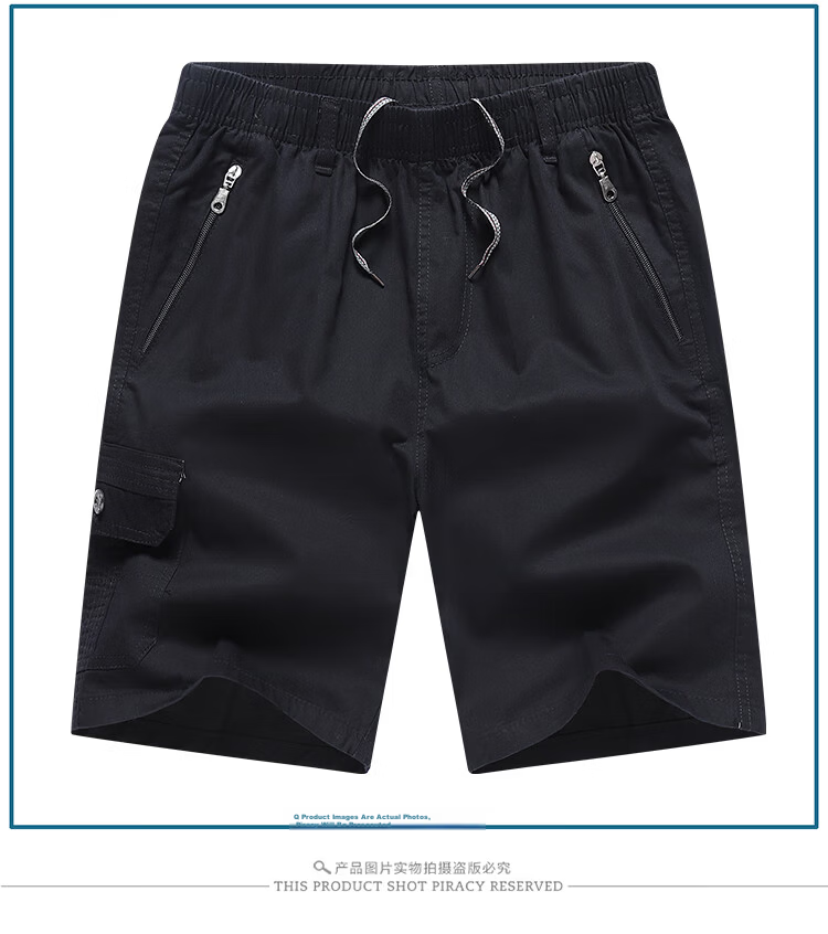 TUCANO Men's Summer Cotton Comfortable Camouflage Cargo Sports Casual Fashion Shorts Black Blue L 18