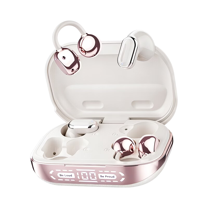 Zhiguozhe Four-Ear Bluetooth Earphones 2026 Latest Clip-On Short Stem Semi-In-Ear Wireless Long Battery Life Sports Running Cycling Comfortable Wear