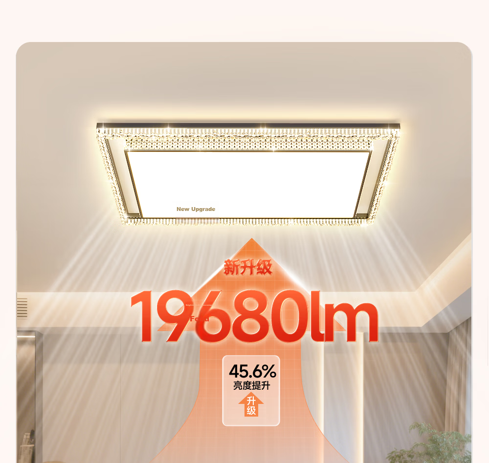 Kuka LED Ceiling Light Italian Style Smart Eye Protection Prey Living Room Bedroom Lighting Set for Three Bedrooms and Two Living Rooms [Installation Included] 17