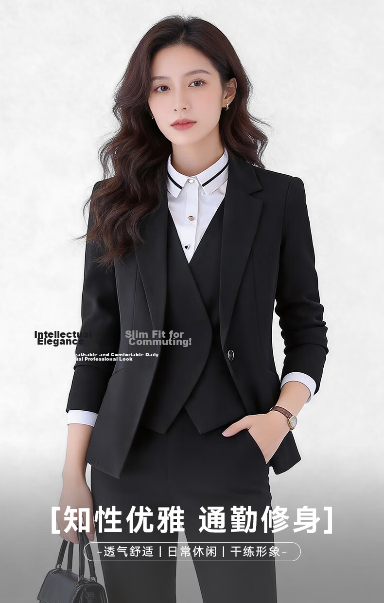 Yulixi Women's Suit Set 2026 New Casual Slim Fit Professional Interview Commuting Two-Piece 1