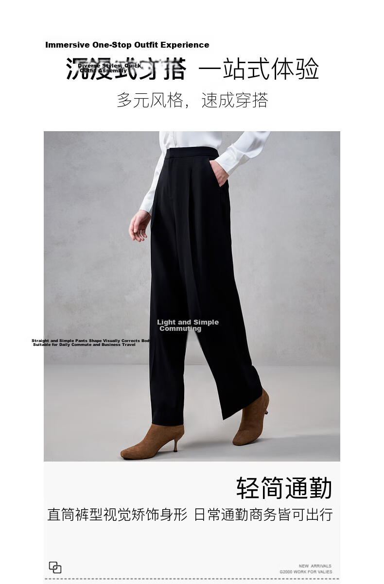 G2000 Women's Straight-Leg Pants Multi-Stretch Versatile All-Season Casual Trousers Mall Style 3