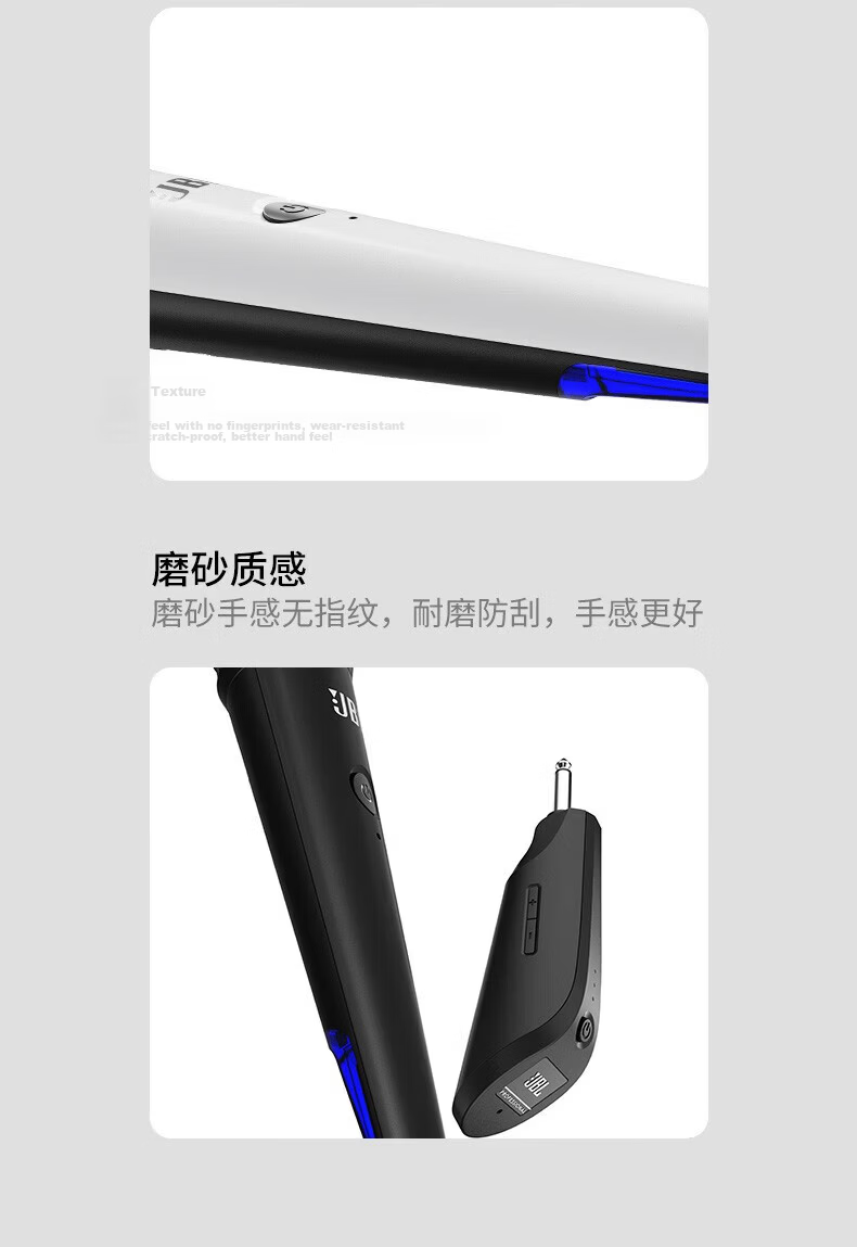 JBL ROCK ONE Handheld Wireless Microphone Portable Professional Anti-Howling KTV Karaoke Microphone for Home Outdoor Conference Black 6
