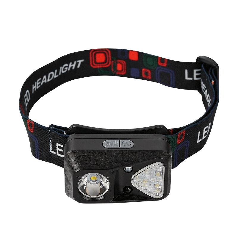 Deli Induction Headlamp High Brightness Long Battery Life Night Fishing Rechargeable Waterproof Super Bright Long Range Lightweight Work Fishing Light
