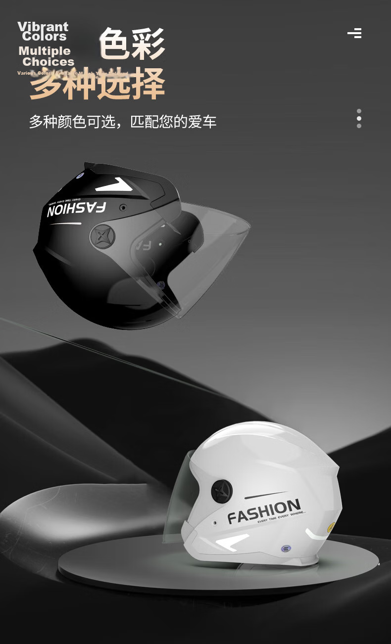 Adandyish Y816 Spring Autumn Winter Warm Half Helmet New National Standard 3C Certified Electric Motorcycle Riding Unisex Four Seasons Universal Y816 Black 11