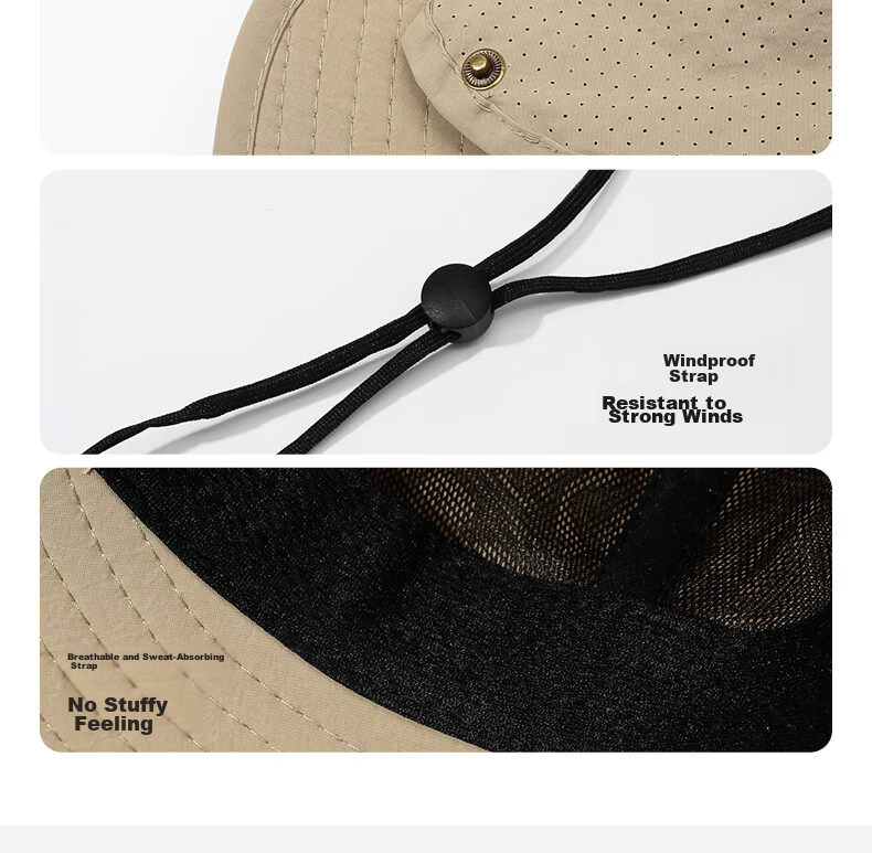 RED DRAGONFLY Women's Summer Outdoor Sun Protection Breathable Cooling Sun Hat Bucket Hat Fishing Hat for Men 16