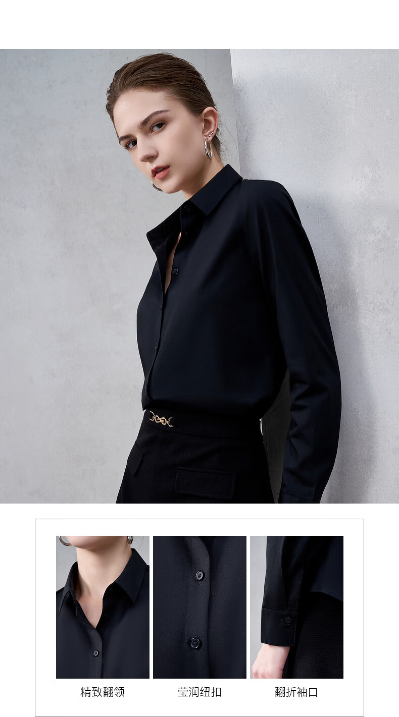 G2000 Women's Long Sleeve Commuter Shirt Cotton Blend with Tie Included All-Season Mall Edition 4
