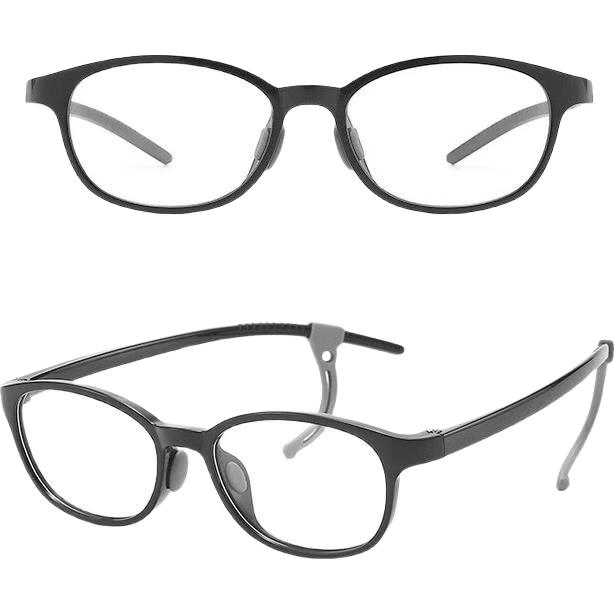 LOVECRAFT Anti-Blue Light C3-Black (Ages 5-9) Ultra-Light Children's Radiation Glasses, Myopia Protection, Non-Prescription Protective Eyewear Frame