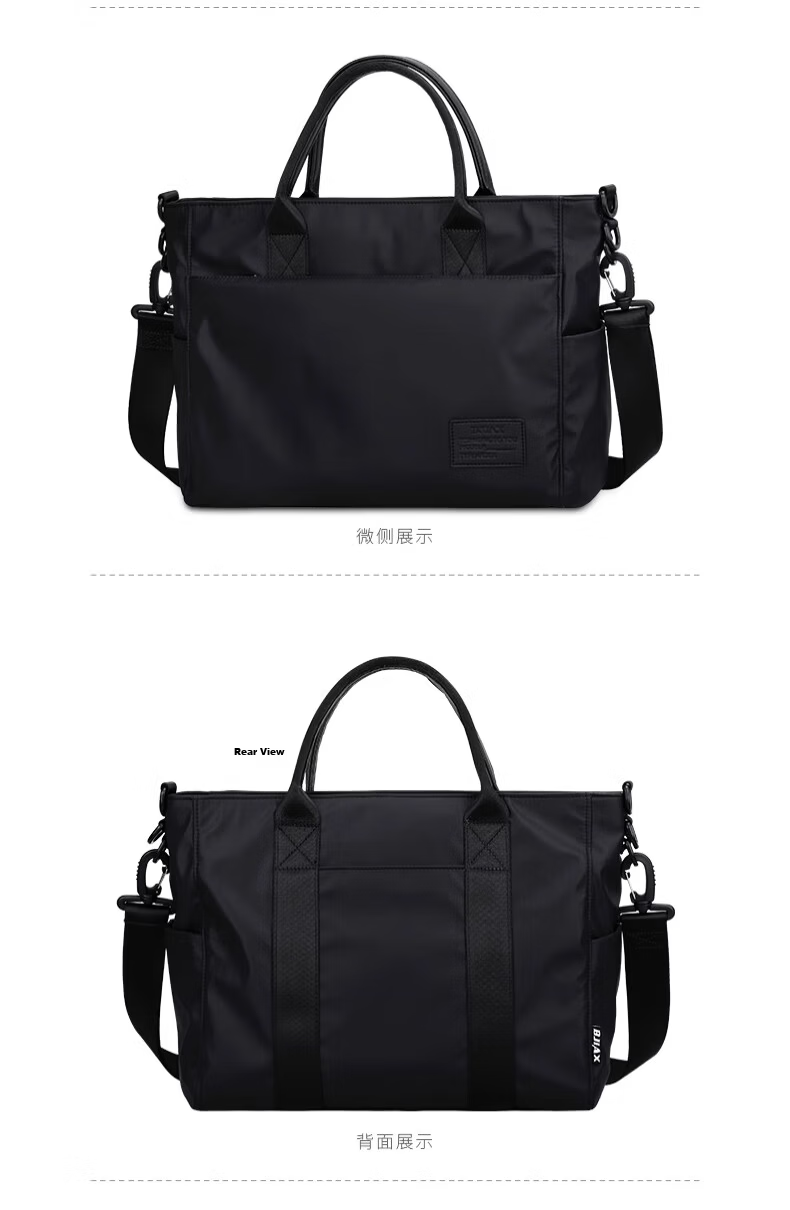 BJIAX Business Briefcase Men Large Capacity Shoulder Bag Korean Style Meeting Fashion 14-inch Laptop Bag Gift 14